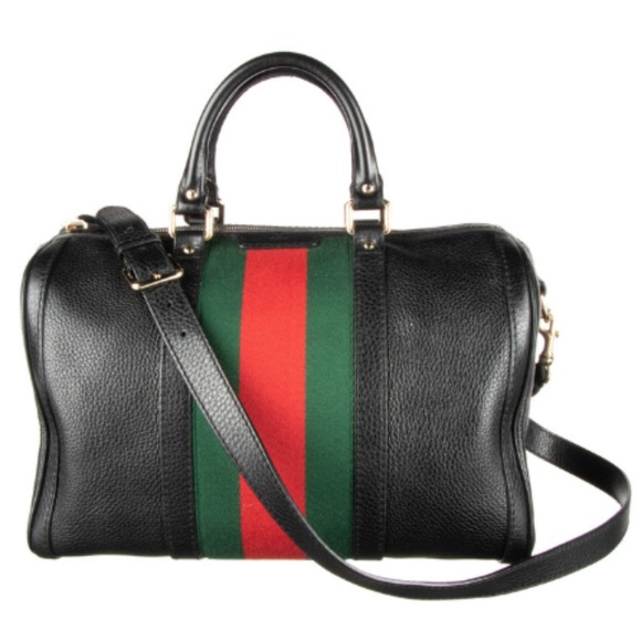 Gucci Handbags - 100% Auth Gucci Boston Vintage Leather Satchel Bag